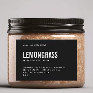 Moderne zwarte witte rommel schrobt productlabel voedselcontainer etiket