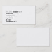 Moderne zwarte witte, schone Visitekaartje (Voorkant / Achterkant)