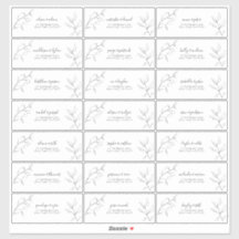 Moderne Zwarte Witte Script Botanische Gastenadres