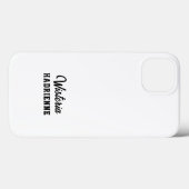 Moderne Zwarte Witte Sport Monogramnaam Case-Mate iPhone Case (Achterkant (horizontaal))