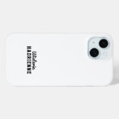 Moderne Zwarte Witte Sport Monogramnaam Case-Mate iPhone Case (Achterkant (horizontaal))