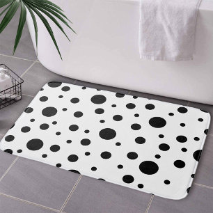 Moderne Zwarte Witte Stippen Badmat