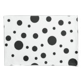 Moderne Zwarte Witte Stippen Kussensloop (Voorkant)