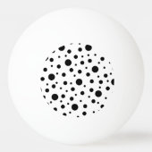 Moderne Zwarte Witte Stippen Monogram Pingpongbal (Achterkant)