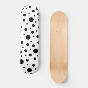 Moderne Zwarte Witte Stippen Persoonlijk Skateboard