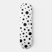 Moderne Zwarte Witte Stippen Persoonlijk Skateboard (Voorkant)