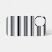 Moderne zwarte witte strepen iPhone hoesje (Achterkant horizontaal)
