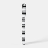 Moderne zwarte witte strepen iPhone hoesje (Rechterkant)