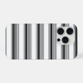 Moderne zwarte witte strepen iPhone hoesje (Achterkant horizontaal)
