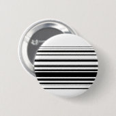 Moderne zwarte witte strepen ronde button 5,7 cm (Voorkant /achterkant)