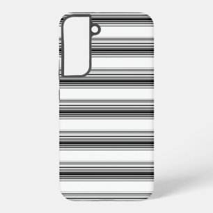 Moderne zwarte witte strepen samsung galaxy hoesje