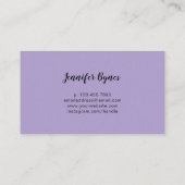 Moderne zwarte witte strepen visitekaartje (Achterkant)