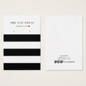 Moderne zwarte witte strepes die Kaart voor beelds (Voorkant /achterkant)