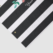 Moderne, zwarte witte striped Gold-tapepapier Tissuepapier (Detail)