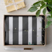 Moderne, zwarte witte striped Gold-tapepapier Tissuepapier (Geschenk)