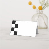 Moderne zwarte witte Tegels Plaatskaartje (Achterkant)