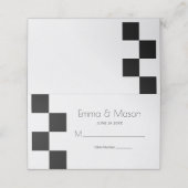 Moderne zwarte witte Tegels Plaatskaartje (Buitenkant ongevouwen)