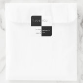 Moderne zwarte witte Tegels Vierkante Sticker (Tas)