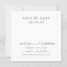 Moderne zwarte witte Typografie simpele bruiloft Save The Date