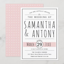 Moderne zwarte, witte typografie, zwarte roze brui