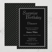 Moderne zwarte & witte verrassingen 40e geboorteda kaart (Voorkant / Achterkant)