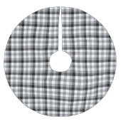 Moderne zwarte witte vlekvormig grafisch patroon kerstboom rok (Voorkant)