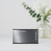 Moderne zwarte witte vormgeving visitekaartje (Staand voorkant)