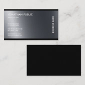 Moderne zwarte witte vormgeving visitekaartje (Voorkant / Achterkant)