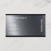 Moderne zwarte witte vormgeving visitekaartje (Voorkant)