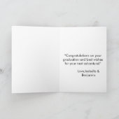 Moderne zwarte & witte zuster Afstuderen Gefelicit Kaart (Binnen)