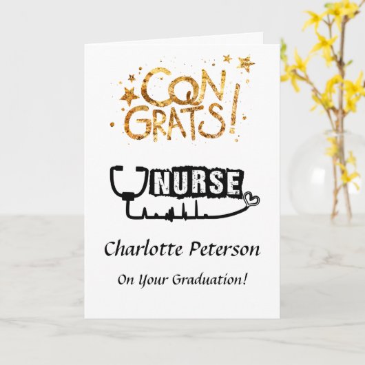 Moderne zwarte & witte zuster Afstuderen Gefelicit Kaart (Gele Bloem)