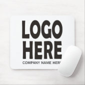 Moderne, zwarte zakelijke aangepaste logo muismat (Met muis)