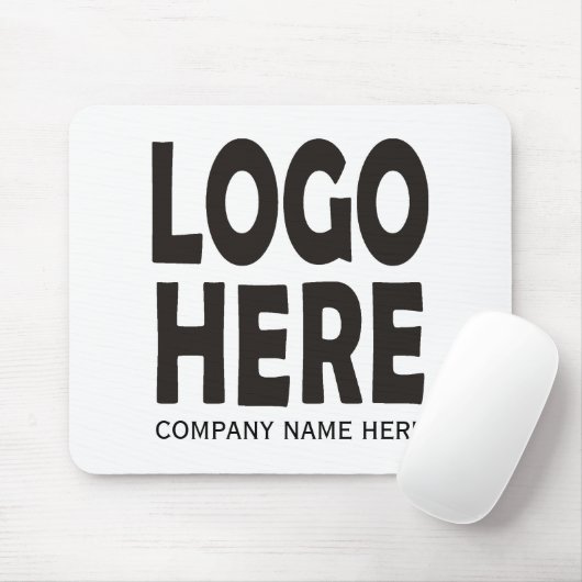Moderne, zwarte zakelijke aangepaste logo muismat (Met muis)