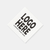 Moderne, zwarte zakelijke aangepaste logo servet (Hoek)