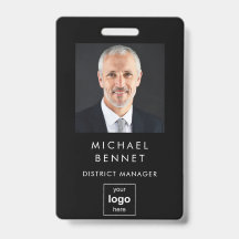 Moderne Zwarte Zakelijke Foto ID