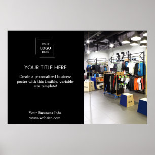 Moderne Zwarte Zakelijke Logo Reclame Display Poster