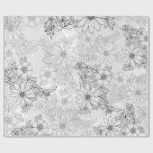 , moderne zwarte zilverkleurige roodbruine marmer cadeaupapier (Vlak)