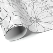 , moderne zwarte zilverkleurige roodbruine marmer cadeaupapier (Rol Hoek)