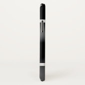 Moderne zwarte zilverstrips met metalen afdruk Case-Mate iPhone case (Achterkant / rechts)