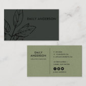 MODERNE ZWARTE ZWART OP ZWARTE GRIJZEN VISITEKAARTJE (Voorkant / Achterkant)