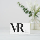 Moderne zwarte zwart-withartaanval visitekaartje (Staand voorkant)