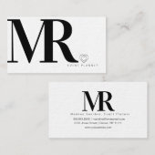 Moderne zwarte zwart-withartaanval visitekaartje (Voorkant / Achterkant)