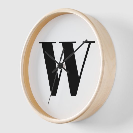 Moderne zwarte zwarte, aangepaste monogram initiaa (Hoek)