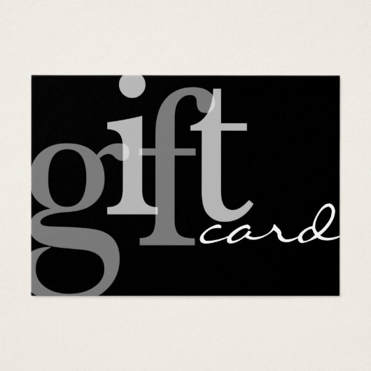 Moderne zwarte zwarte witte Kaart met zwarte Typog (Voorkant)