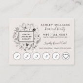 Moderne zwarte zwarte zwarte zwarte vingerkaart visitekaartje (Achterkant)