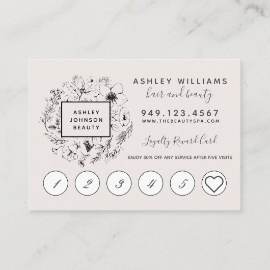 Moderne zwarte zwarte zwarte zwarte vingerkaart visitekaartje (Achterkant)