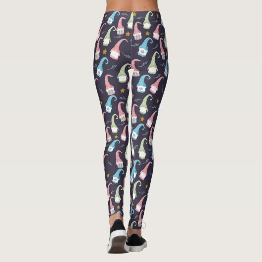 Moderne Zweedse Gnomes Patroon Leggings (Achterkant)