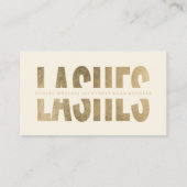 Moderne zweepslagen uitgesneden faux goudtipografi visitekaartje (Achterkant)