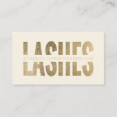 Moderne zweepslagen uitgesneden faux goudtipografi visitekaartje (Voorkant)