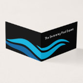 Moderne zwembadservice visitekaartje (Buitenkant)